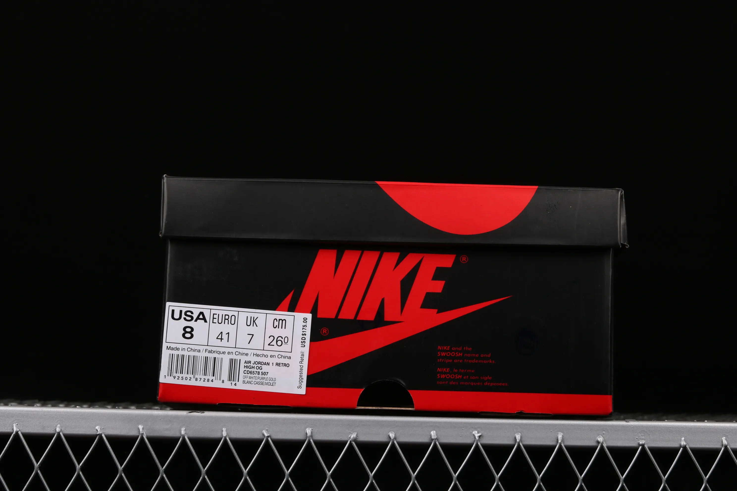 All categories Air Jordan Jordan series basketball shoes Air Jordan 1 High Air Jordan 1 Retro High OG x Nike SB AJ1 cooperation model white purple gold CD6578-507